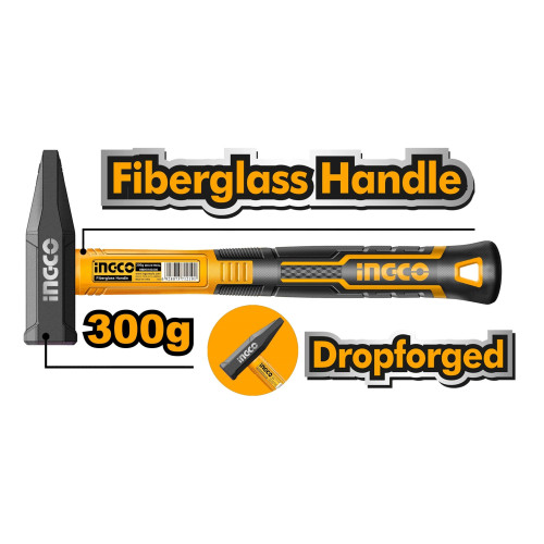Молоток слесарный 300 гр. INGCO HMH8180300 INDUSTRIAL