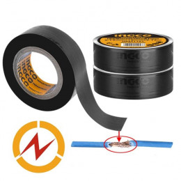 Изолента черная ПВХ 18мм х 9,15м INGCO HPET1101 INDUSTRIAL