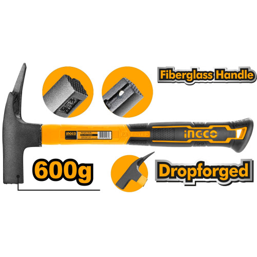 Молоток кровельщика 600 г INGCO HRH60028
