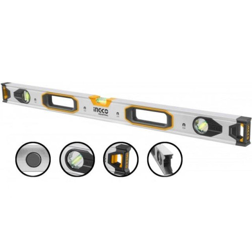 Алюминиевый магнитный строительный уровень 800 мм INGCO HSL38080M INDUSTRIAL