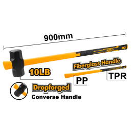 Кувалда с фибергласовой ручкой 4,5 кг INGCO HSM01108D