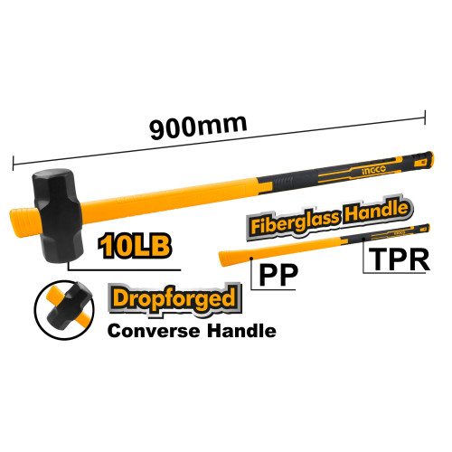 Кувалда с фибергласовой ручкой 4,5 кг INGCO HSM01108D