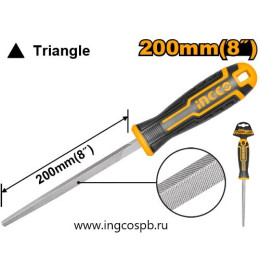Напильник треугольный 200 мм INGCO HSTF088P INDUSTRIAL