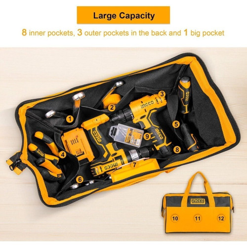 Сумка для инструментов 410х200х270 INGCO HTBG28161