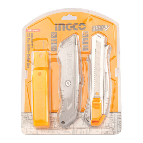 Набор канцелярских ножей из 2шт. INGCO HUK180225