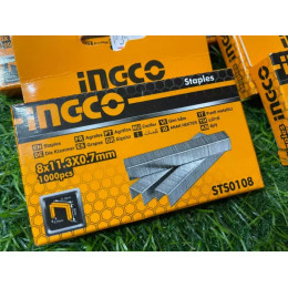 Скоба для мебельного степлера 1000 шт 8х11,3х0,7мм INGCO STS0108
