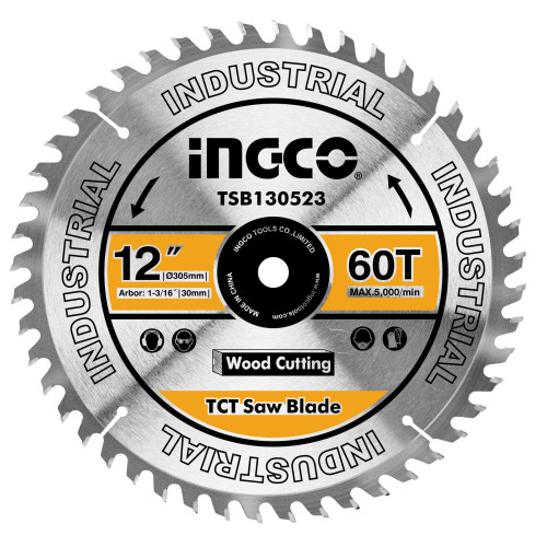 Диск пильный по дереву TCT 305х30 мм 60Т INGCO TSB130523 INDUSTRIAL