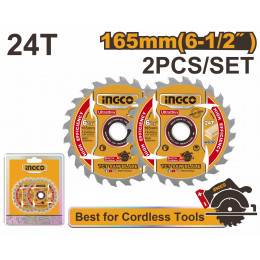 Диск пильный по дереву TCT 165х20х2,0мм 24Т SUPER INGCO TSB1653 INDUSTRIAL