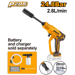 Аккумуляторная мойка 20В без АКБ и ЗУ SUPER INGCO CPWLI2036