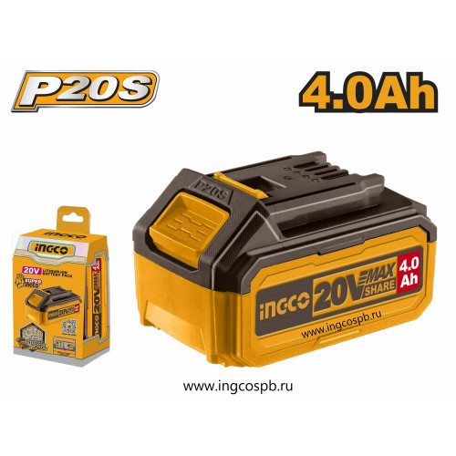 Аккумуляторная батарея 20В/4.0Ач. SUPER INGCO FBLI20021 INDUSTRIAL