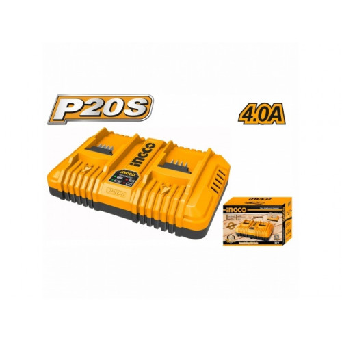 Двойное зарядное устройство 2х20B 2A+2A INGCO FCLI2034 INDUSTRIAL