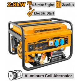 Бензиновый генератор 220В 2,8 кВт INGCO GE30005-1