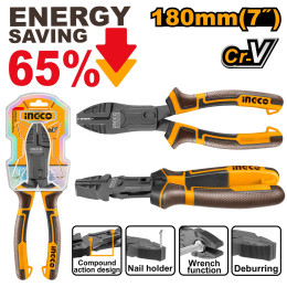 Плоскогубцы комб. усиленные на 65% 180мм SUPER INGCO HCCP58180 INDUSTRIAL