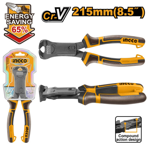 Кусачки торцевые усиленные на 65% 200мм SUPER INGCO HCECP58200 INDUSTRIAL