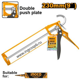 Скелетный пистолет для герметика 230х2,2мм INGCO HCG1409