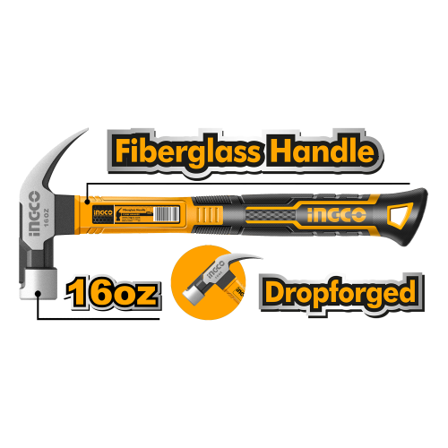 Молоток кровельщика 450 гр. INGCO HCHD0166 INDUSTRIAL