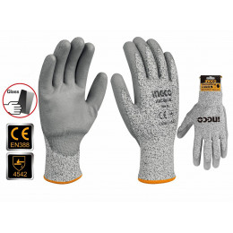 Перчатки полиуретановые для защиты от порезов XL INGCO HGCG01-XL INDUSTRIAL