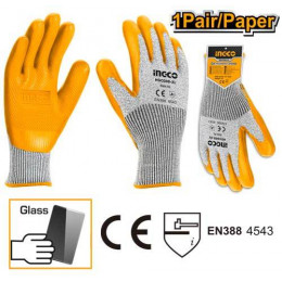 Перчатки рельефные для защиты от порезов XL INGCO HGCG08-XL INDUSTRIAL