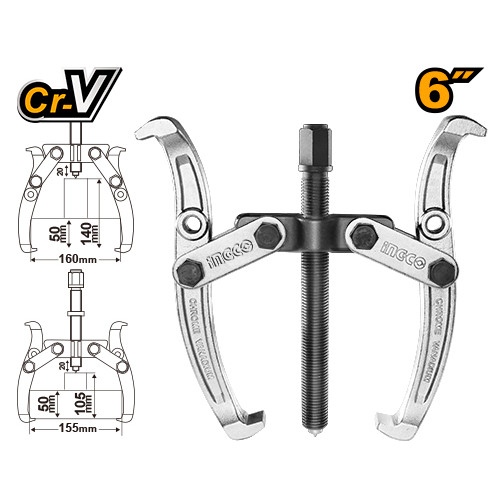 Съемник с двумя захватами 150мм INGCO HGP08026 INDUSTRIAL