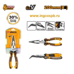 Тонкогубцы изогнутые 200мм SUPER INGCO HHBNP28201 INDUSTRIAL
