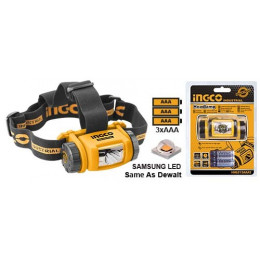 Налобный светодиодный фонарь 200 Лм INGCO HHL013AAA2 INDUSTRIAL