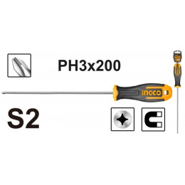 Отвертка крестовая PH3x200 INGCO HS68PH3200 INDUSTRIAL