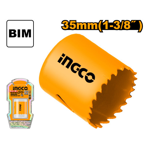 Коронка биметаллическая по металлу 35 мм INGCO HSB10351