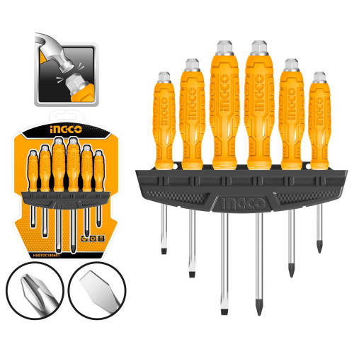 Набор ударных отверток 6 шт. INGCO HSGTDC180601