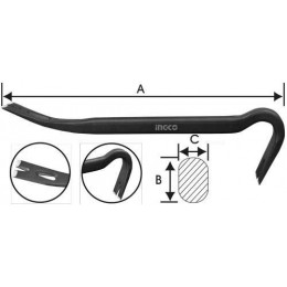 Лом-гвоздодер 900 мм INGCO HWBA01362 INDUSTRIAL