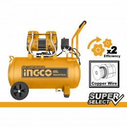 Компрессор безмасляный 1200Вт 50лит. INGCO ACS112501 INDUSTRIAL