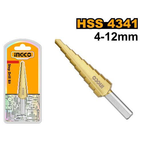 Ступенчатое сверло 4-12мм SUPER INGCO AKSDS41233 INDUSTRIAL