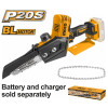 Цепная аккумуляторная мини пила 20В, BL 150мм без АКБ и ЗУ INGCO CGSLI2068 INDUSTRIAL