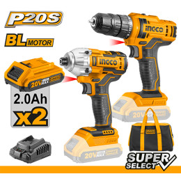 Набор: Шуруповерт 20В 45 Нм и Ударный винтоверт 20В 170 Нм INGCO CKLI2016