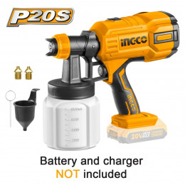 Аккумуляторный краскопульт 20В без АКБ и ЗУ INGCO CSGLI2003