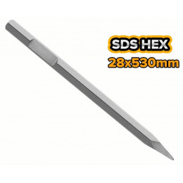 Зубило пикообразное Hex 28x530 мм INGCO DBC0415301