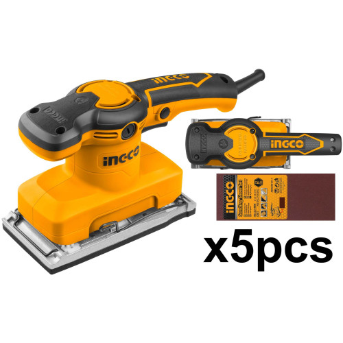 Вибрационная шлифовальная машина 320Вт 180х90мм INGCO FS3208 INDUSTRIAL