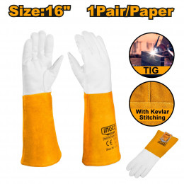 Краги сварщика спилковые из козьей кожи без подкладки 16\