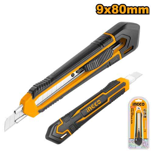 Нож канцелярский 9х140мм INGCO HKNS110925
