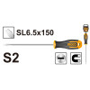 Oтвертка плоская SL6.5x150 мм INGCO HS686150 INDUSTRIAL