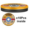 Круг отрезной 125х1.2х22 A 30 RBF Metal/Inox 10 шт. в метал. боксе INGCO MCD121255