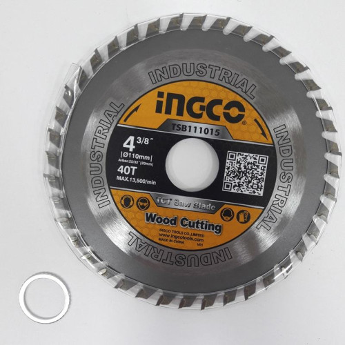Диск пильный по дереву TCT 110х20 мм 40Т INGCO TSB111015 INDUSTRIAL