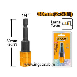 Держатель для бит с фиксатором 60 мм INGCO ABH40606