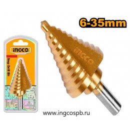 Ступенчатое сверло 6-35 мм INGCO AKSDS06351 INDUSTRIAL
