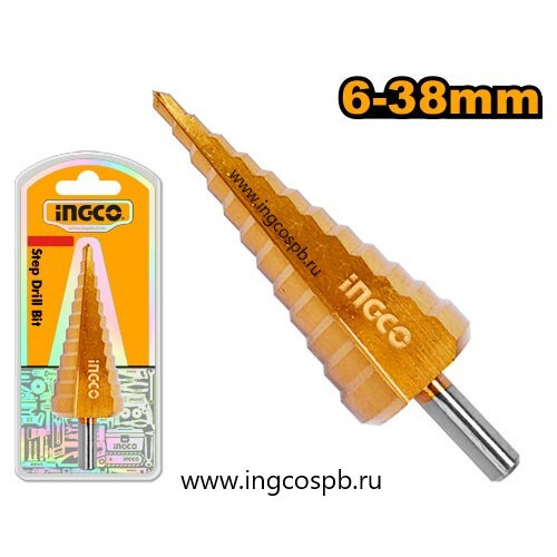 Ступенчатое сверло 6-38 мм AKSDS06381 INDUSTRIAL