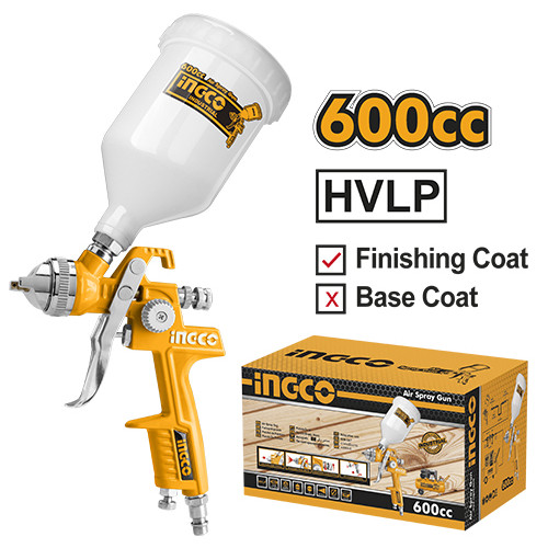 Краскопульт пневматический 600 мл. 1,4 мм INGCO ASG1061 INDUSTRIAL