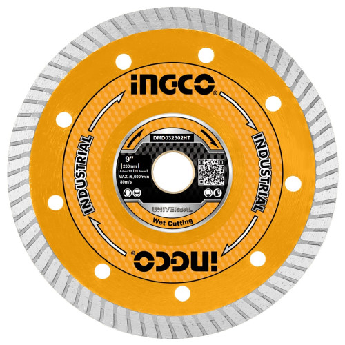 Диск алмазный ультратонкий сегментированный 230х8х1.6х22мм INGCO DMD032302HT INDUSTRIAL