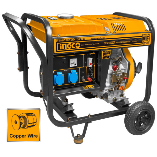 Дизельный генератор 220В 3,0 кВт INGCO GDE30001 INDUSTRIAL