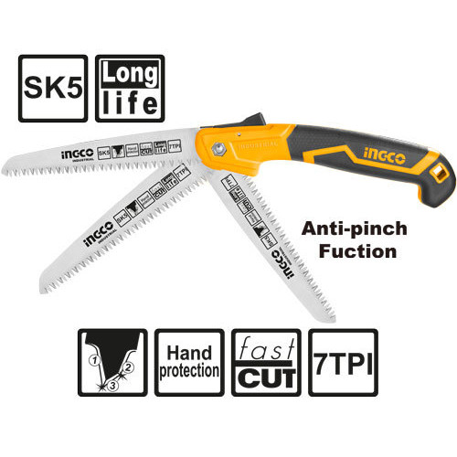 Садовая пила складная 180 мм. INGCO HFSW1808 INDUSTRIAL