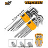 Набор шестигранных ключей 18 шт. HEX 1,5-10мм, TORX Т10-Т50 INGCO HHKSET0181 INDUSTRIAL