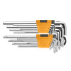 Набор шестигранных ключей 18 шт. HEX 1,5-10мм, TORX Т10-Т50 INGCO HHKSET0181 INDUSTRIAL